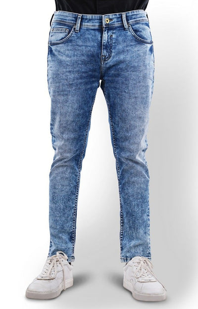 Celio Men Blue Solid Skinny Fit Cotton Jeans