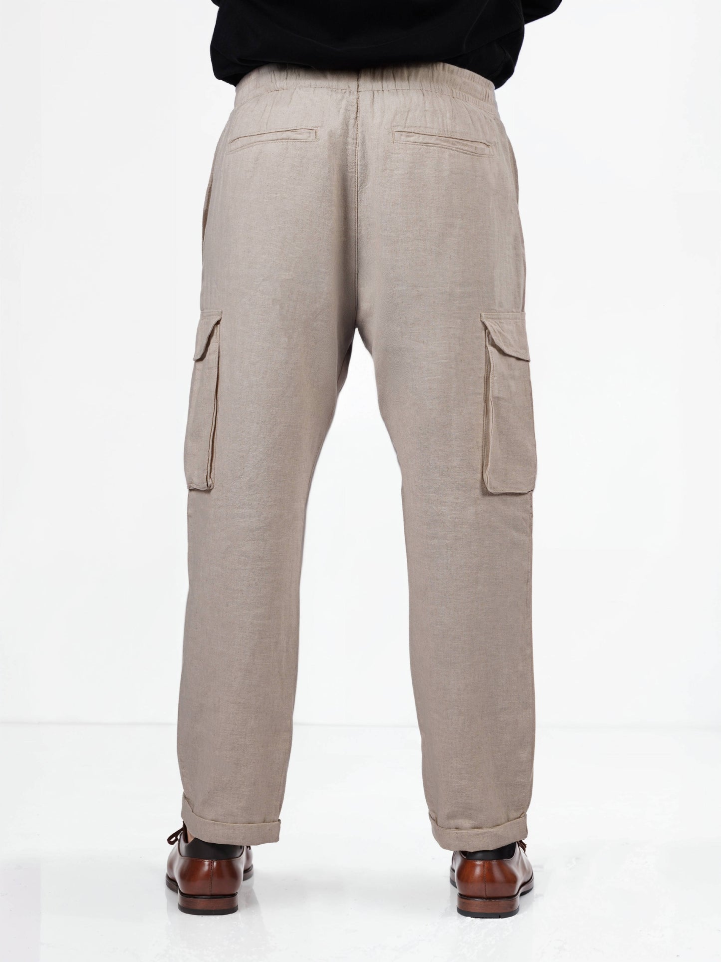 Celio* Cotton Men Straight Fit Solid Beige Trousers