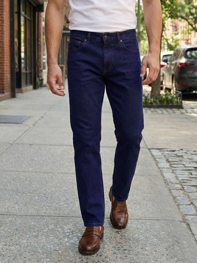 Celio* Men Blue Solid Straight Fit Cotton Jeans