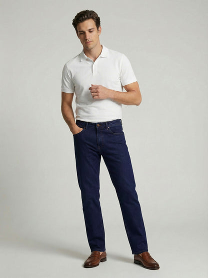 Celio* Men Blue Solid Straight Fit Cotton Jeans
