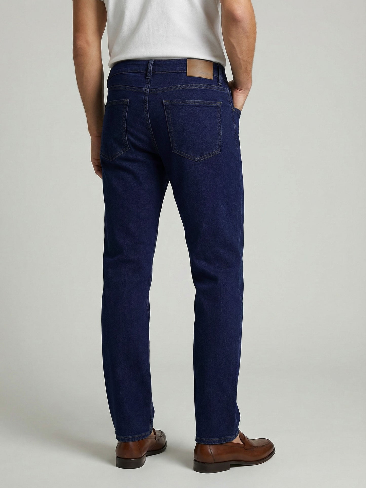 Celio* Men Blue Solid Straight Fit Cotton Jeans