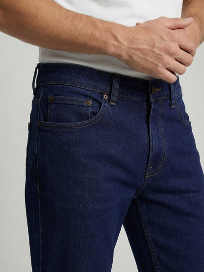 Celio* Men Blue Solid Straight Fit Cotton Jeans