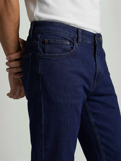 Celio* Men Blue Solid Straight Fit Cotton Jeans