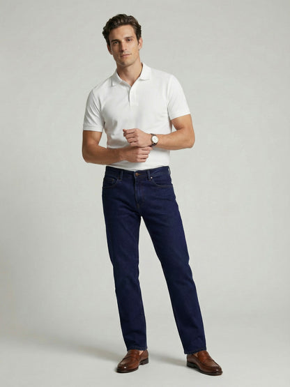 Celio* Men Blue Solid Straight Fit Cotton Jeans