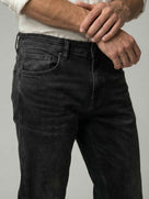 Celio Men Black Solid Straight Fit Cotton Jeans