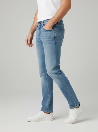 Celio* Men  Blue Solid straight-fit Cotton Jeans