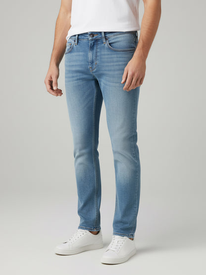 Celio* Men  Blue Solid straight-fit Cotton Jeans