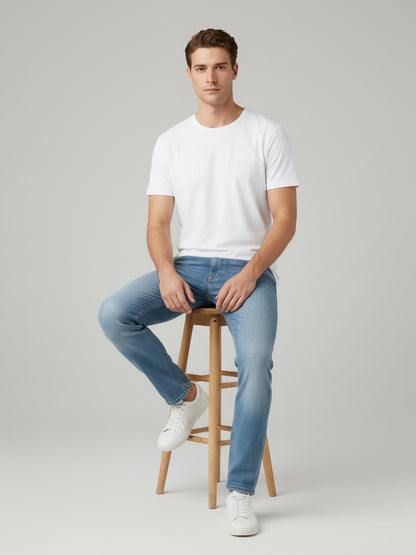 Celio* Men  Blue Solid straight-fit Cotton Jeans