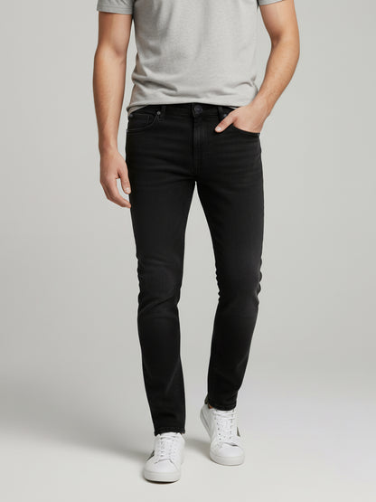 Celio* Men  Black Solid straight-fit Cotton Jeans