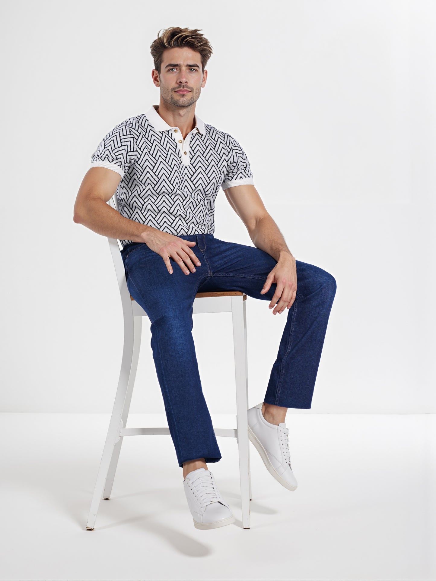 Celio* Men Blue Solid Straight Fit Cotton Innovation - Soft Touch Jean