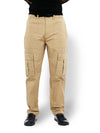 Celio* Cotton-Blend Straight Fit Beige Trousers