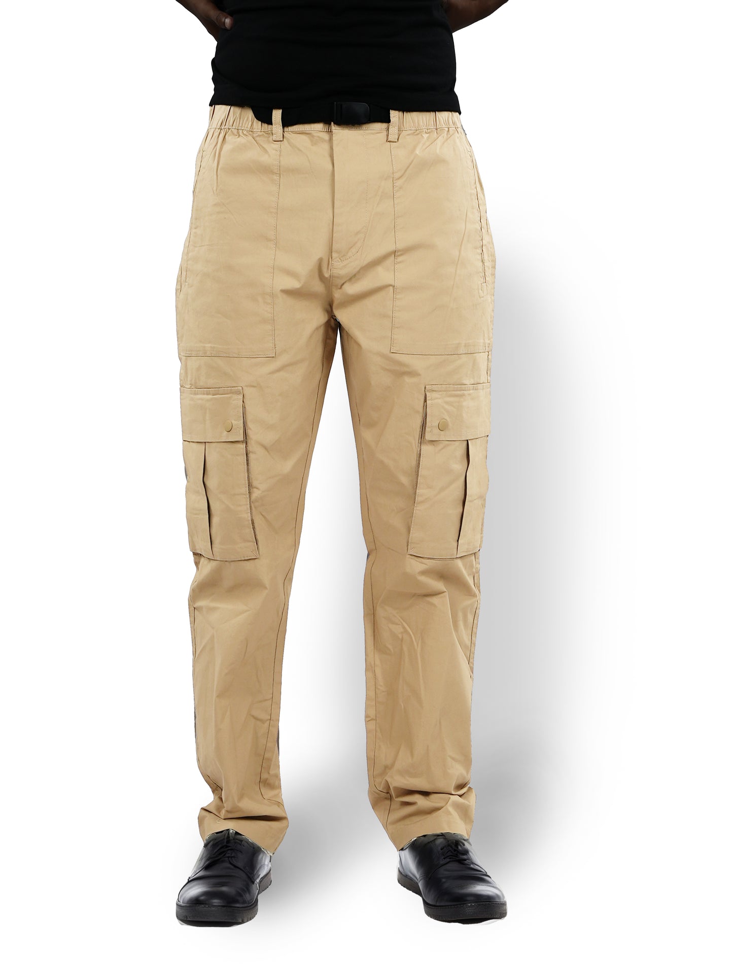 Celio* Cotton-Blend Straight Fit Beige Trousers