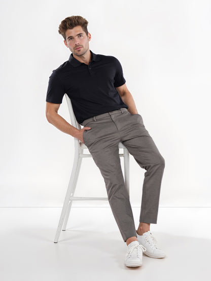 Celio* Poly-Blend Regular Fit Beige Trousers