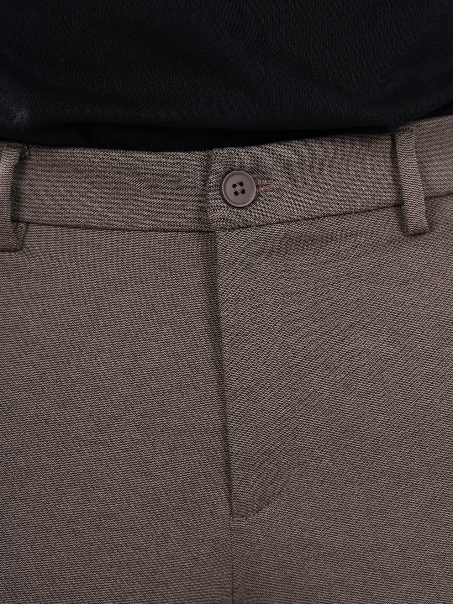 Celio* Poly-Blend Regular Fit Beige Trousers