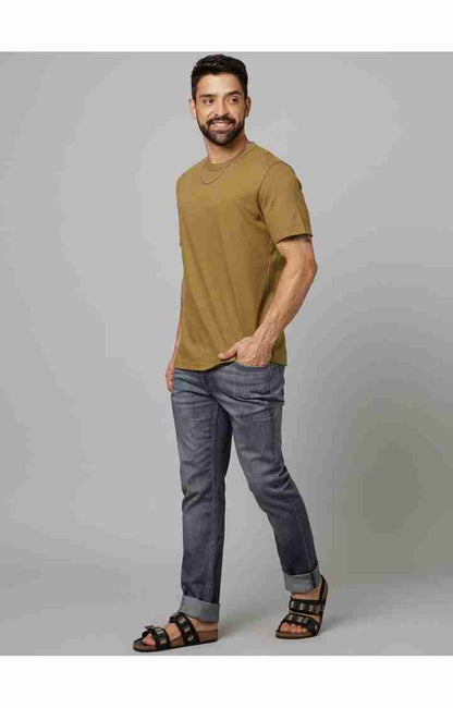 Grey Straight Slim Fit Soft Touch Jeans