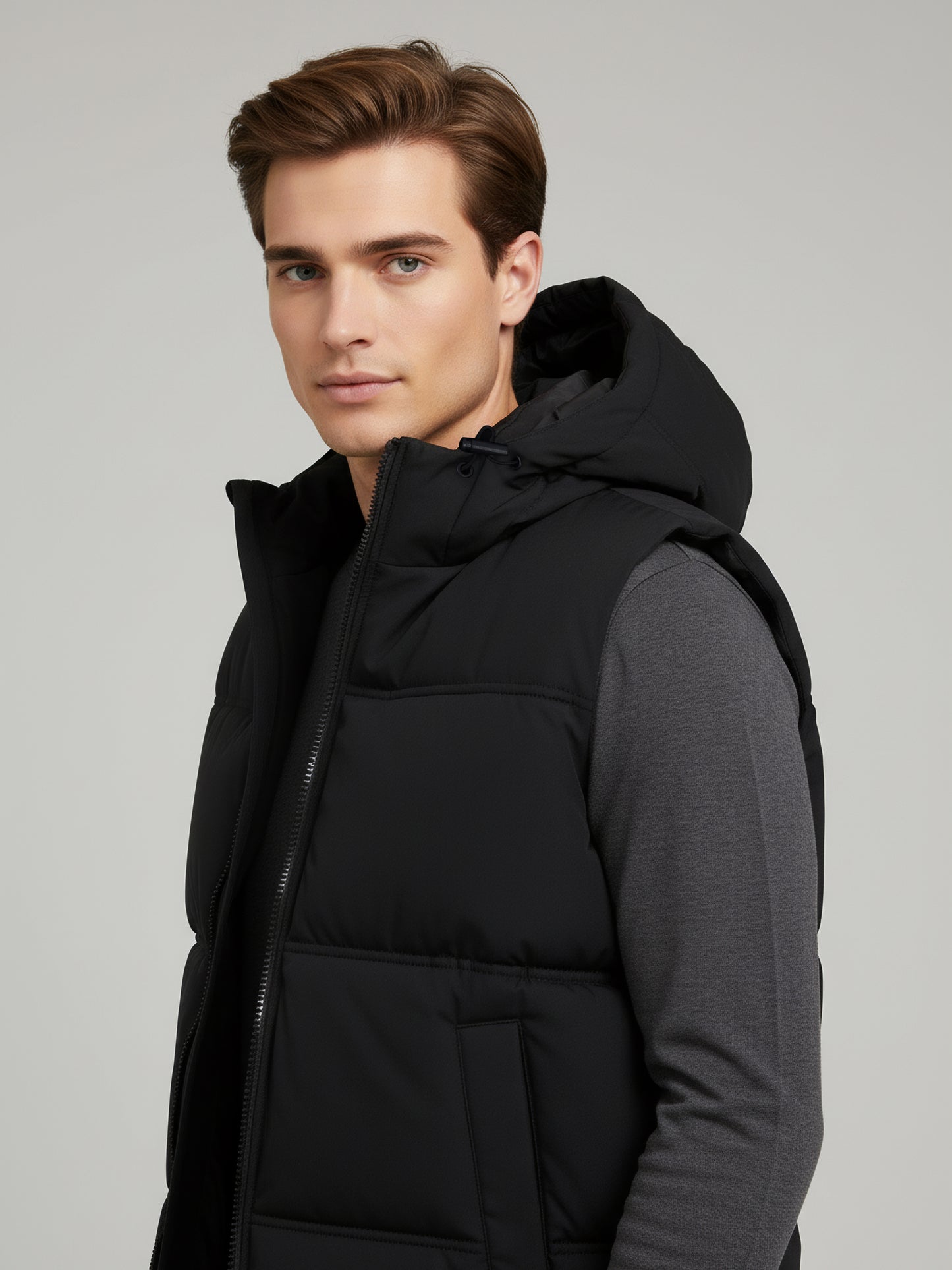 Celio* Men Black Solid Regular Fit Polyester Jackets