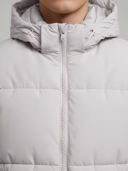 Celio* Men Grey Solid Regular Fit Polyester Jackets