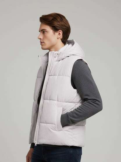 Celio* Men Grey Solid Regular Fit Polyester Jackets