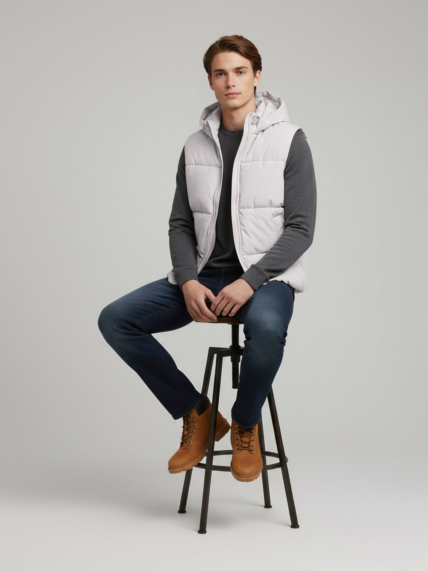 Celio* Men Grey Solid Regular Fit Polyester Jackets