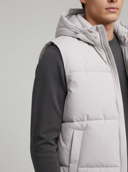 Celio* Men Grey Solid Regular Fit Polyester Jackets