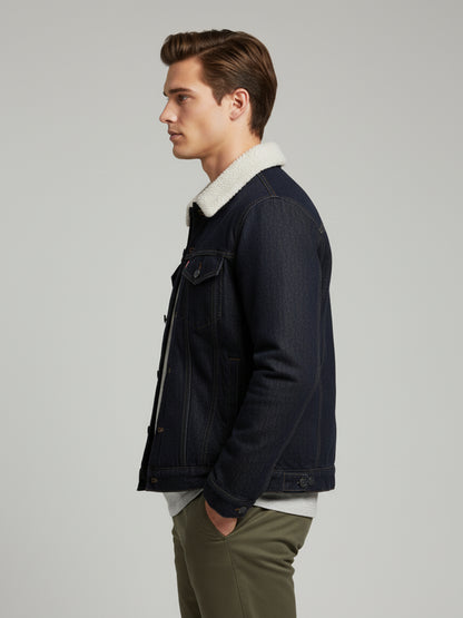 Celio Men Blue Solid Regular Fit Polyester Jackets