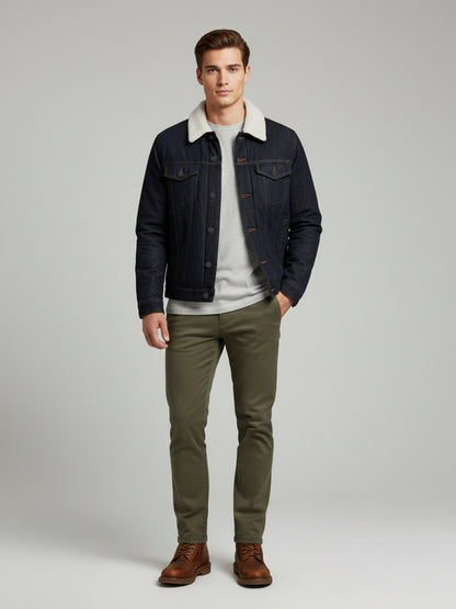 Celio Men Blue Solid Regular Fit Polyester Jackets