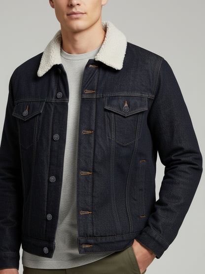 Celio Men Blue Solid Regular Fit Polyester Jackets