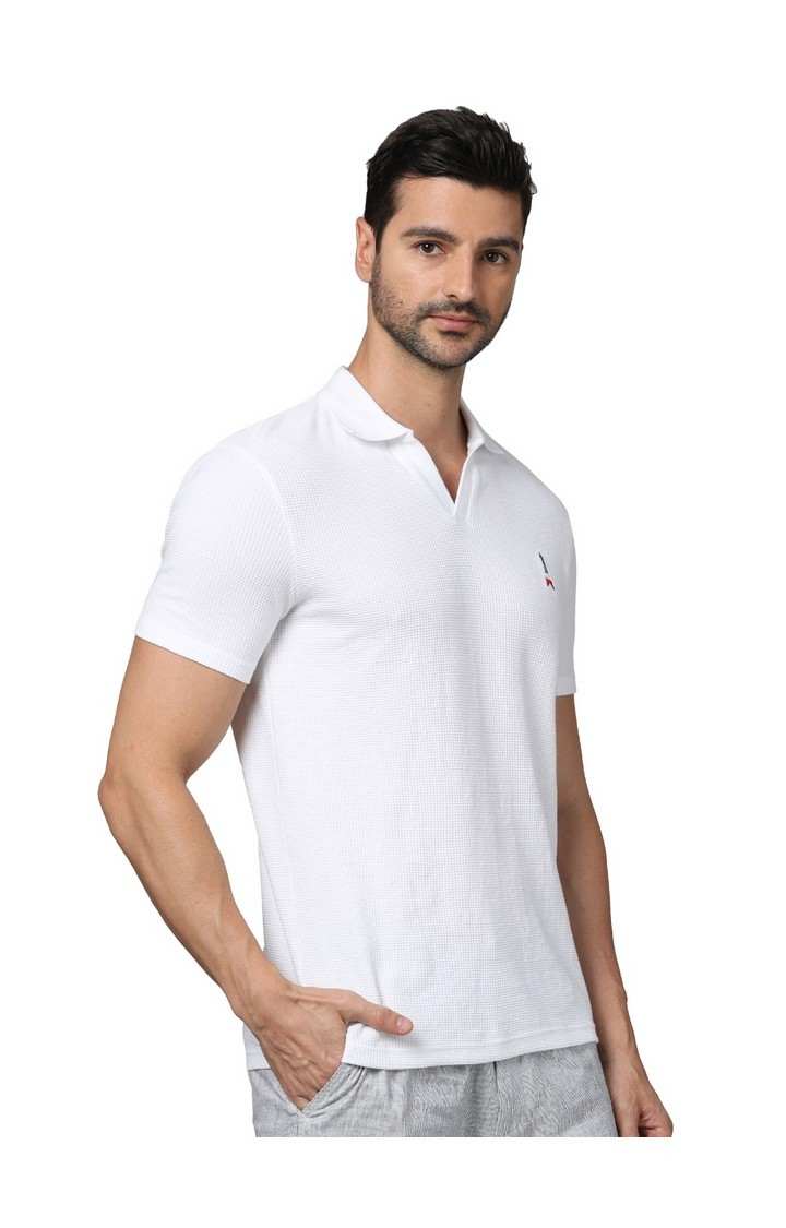 Celio* Solid Regular Fit Cotton White T-Shirt