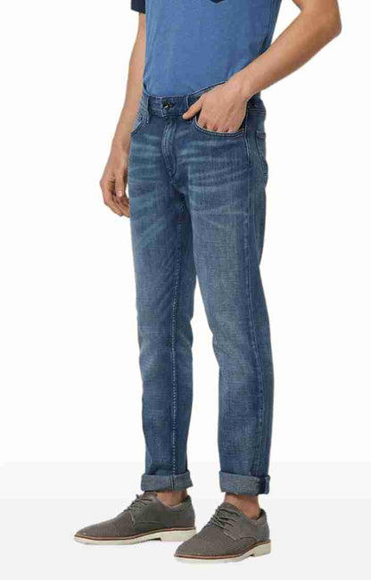 Blue Straight Slim Fit Soft Touch Jeans