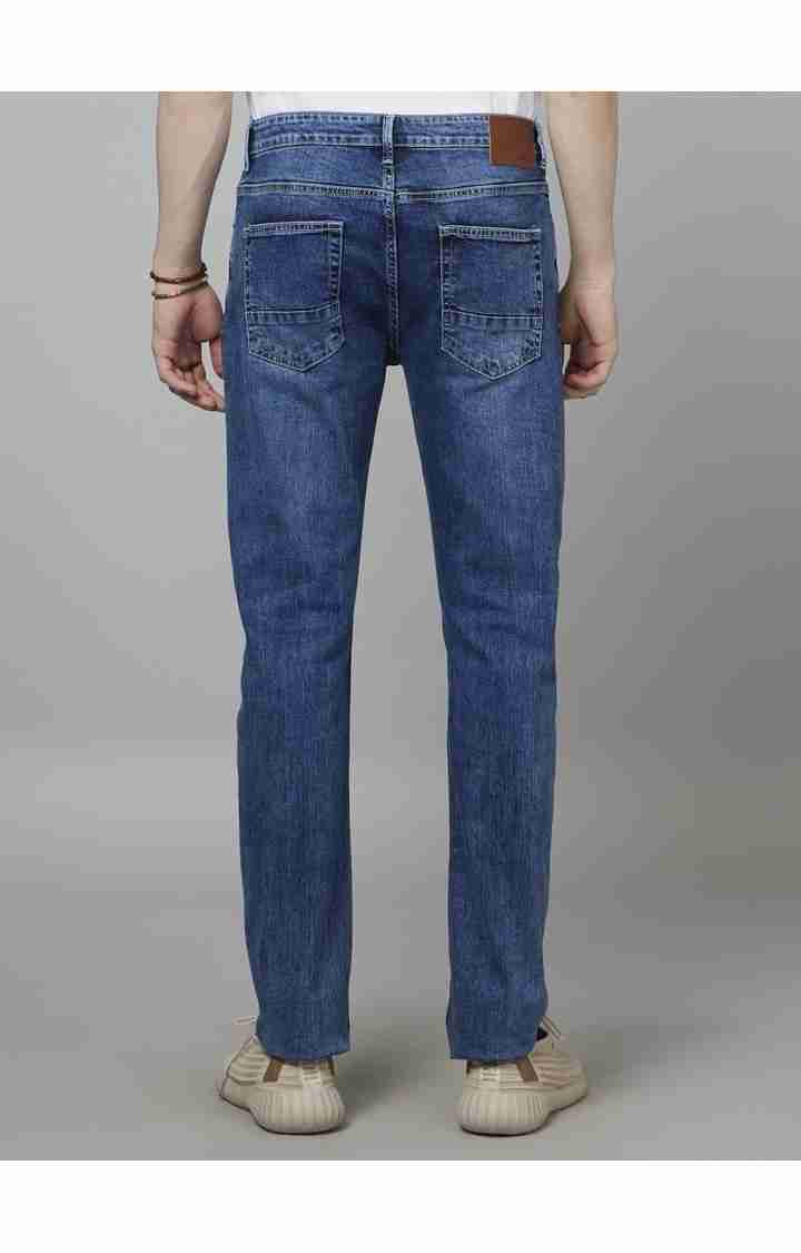 Blue Straight Slim Fit Jeans