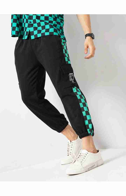 Demon Slayer - Black Printed Regular Fit Trackpant