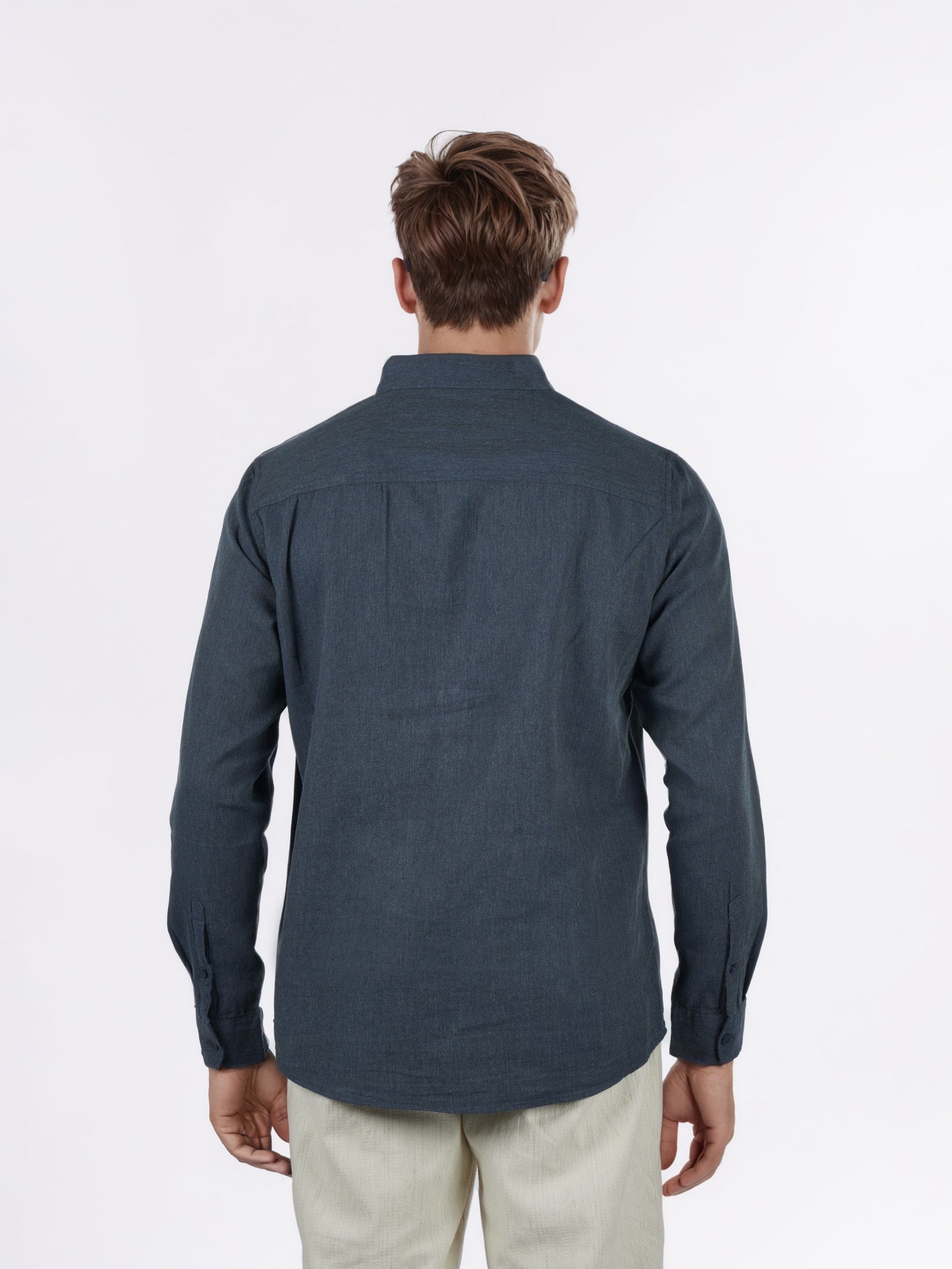 Celio* Men Grey Solid Regular Fit Cotton Shirts