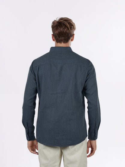 Celio* Men Grey Solid Regular Fit Cotton Shirts