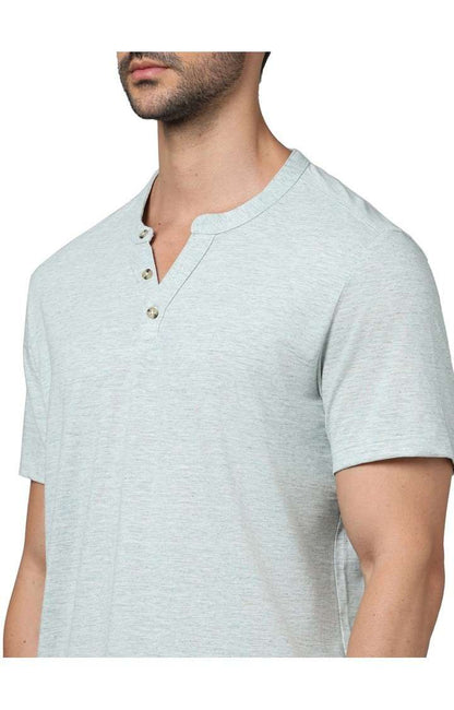 Celio* Solid Regular Fit Cotton Green T-Shirt