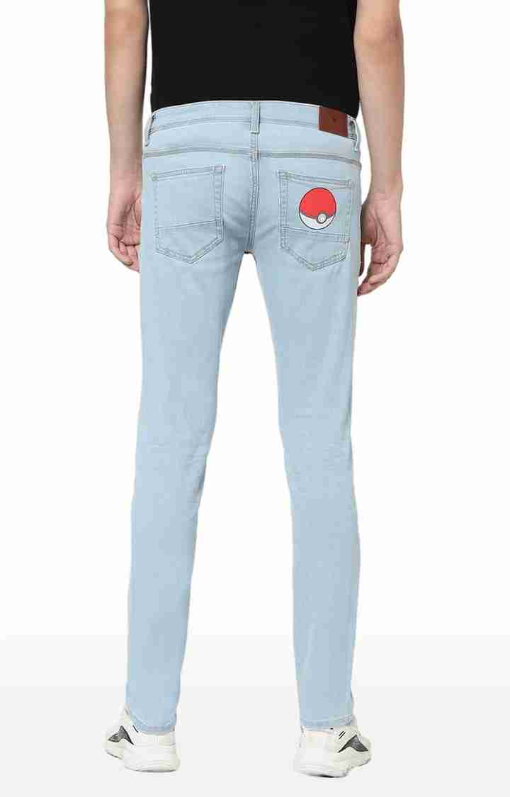 Pokemon - Blue Printed Cotton Jeans