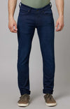 Celio* Cotton-Blend Slim Fit Navy Blue Jean