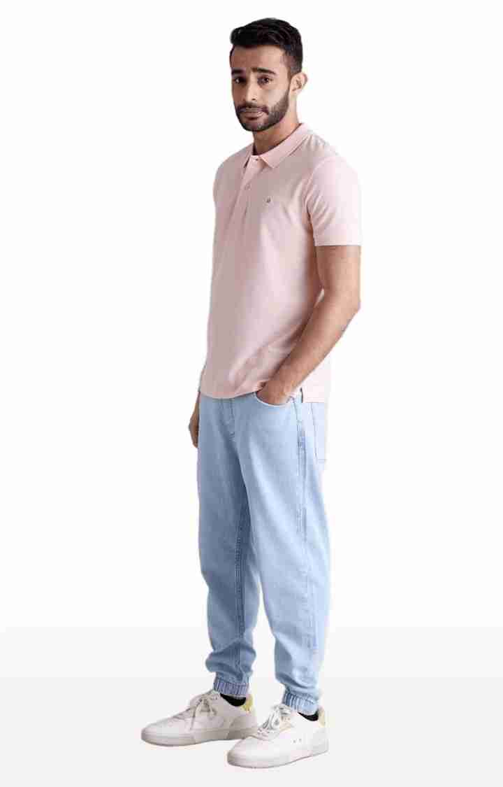 Blue Skinny Fit Denim Joggers