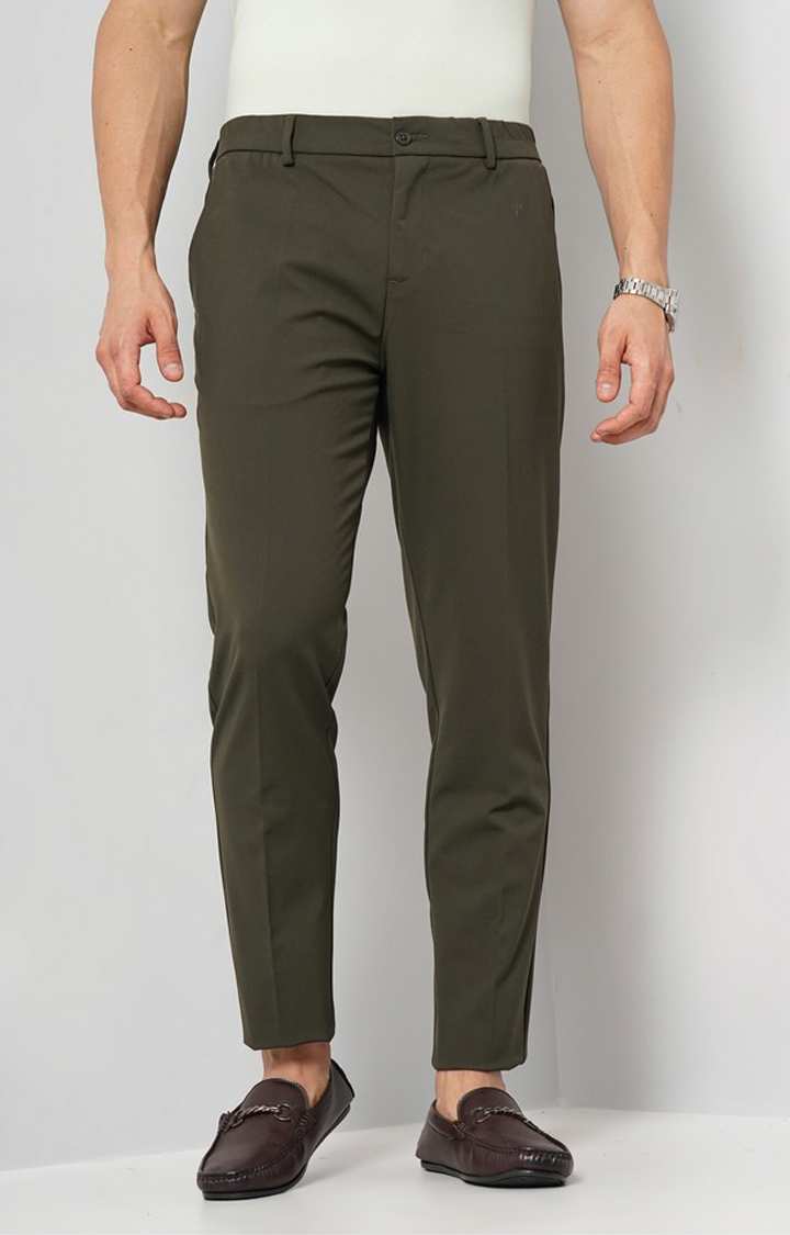 Khaki Regular Fit Trousers