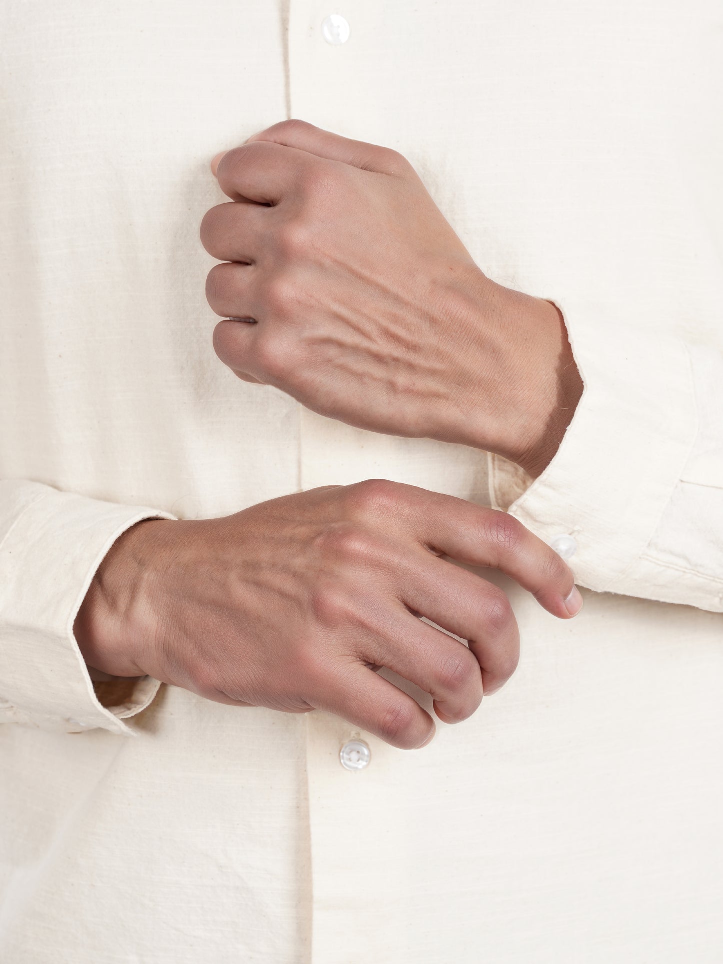 Celio* Solid Regular Fit Cotton Beige Shirt