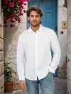 Celio* Solid Regular Fit Cotton White Shirts
