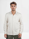 Celio* Solid Loose Fit Poly-Cotton Off White Shirt