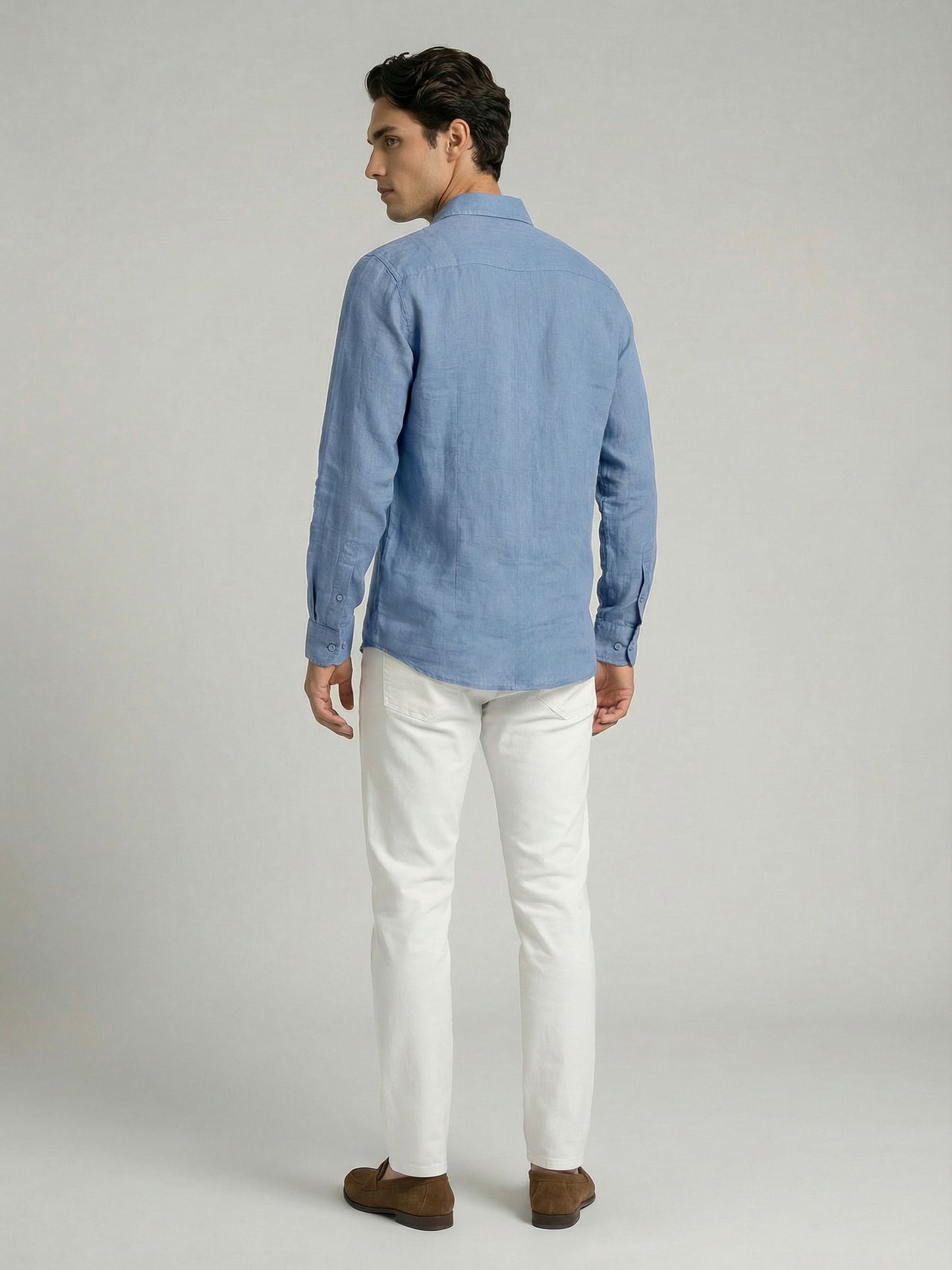 Celio* Men Blue Solid Regular Fit Cotton Shirts