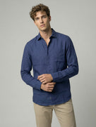 Celio* Solid Regular Fit Men Cotton Blue Shirts