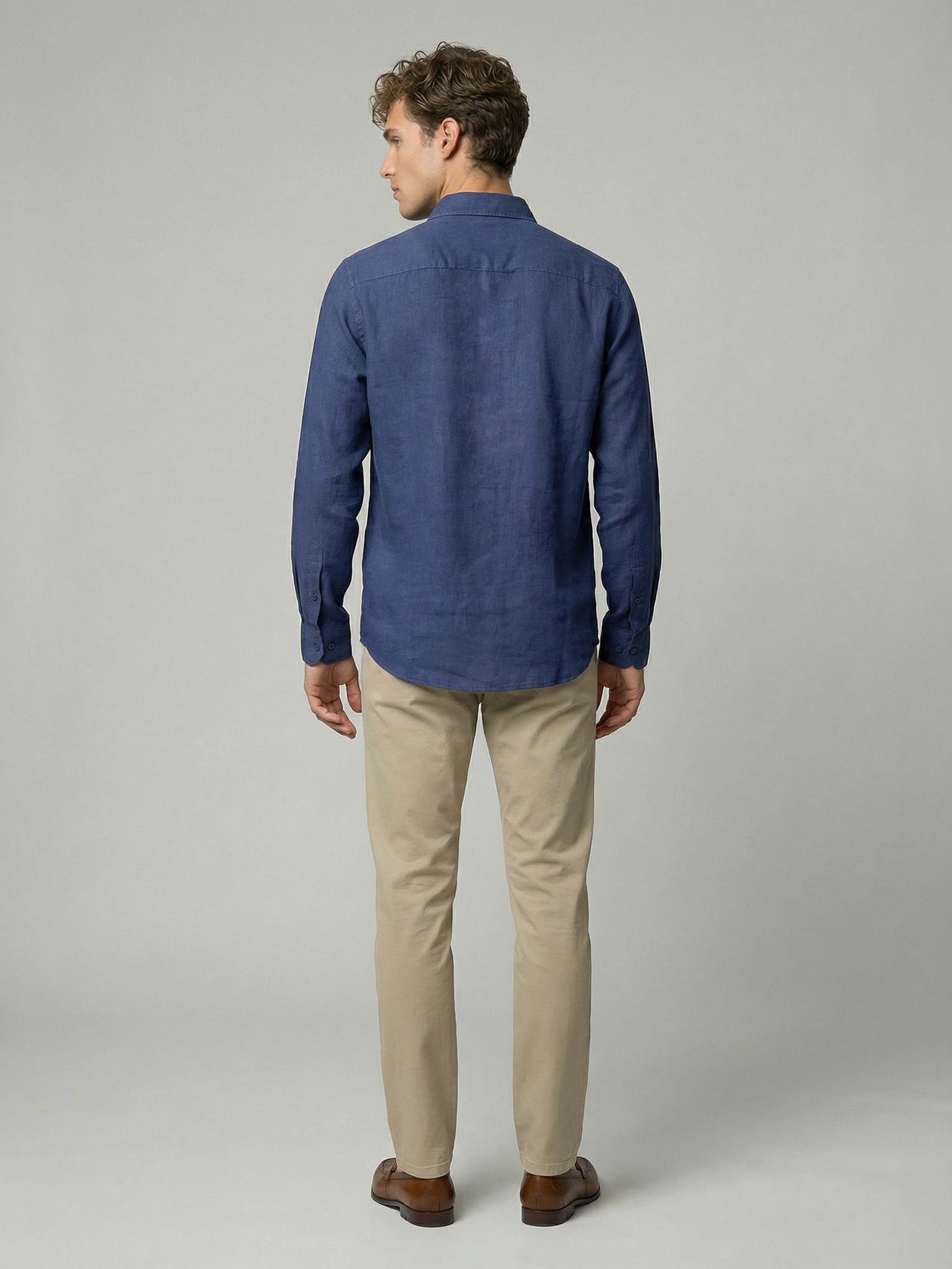 Celio* Solid Regular Fit Men Cotton Blue Shirts
