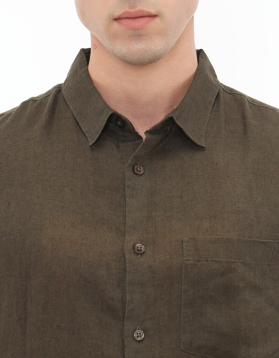 Regular Fit Shirt - Dark Green