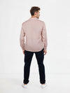 Celio* Solid Regular Fit Linen Pink Shirt