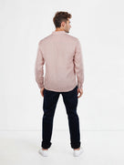 Celio* Regular Fit Solid Men Linen Pink Shirt