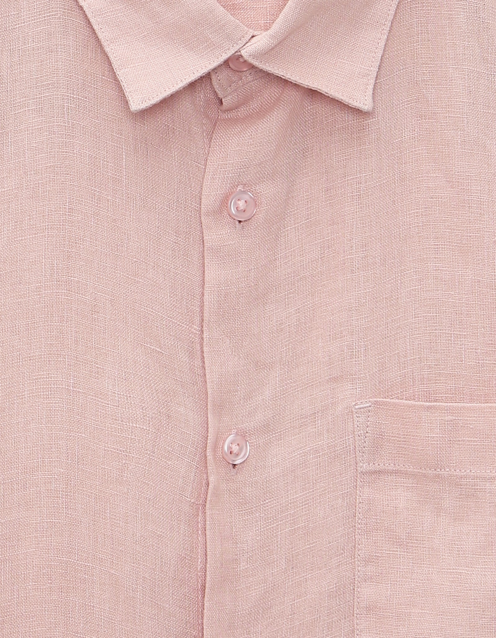 Celio* Regular Fit Solid Men Linen Pink Shirt