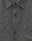 Celio Regular Fit Spread Collar 100% Linen Shirt - Grey