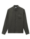 Regular Fit 100% Linen Regular Collar Shirt - Khaki